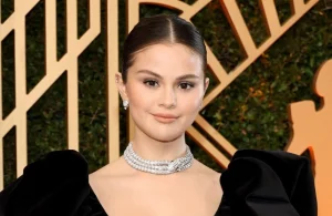 Selena Gomez close-up portrait in black dress