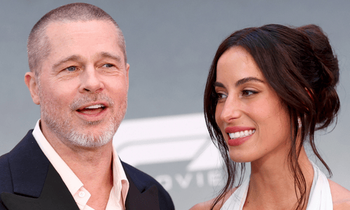 Ines de Ramon stuns in white halter and feathered skirt 