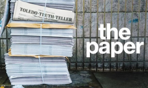 The Paper showing the fictional newsroom of The Truth Teller in Toledo, Ohio