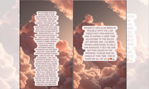 Jenelle Evans shares emotional Instagram story about son Jace’s struggles, discipline, and recent legal issues.