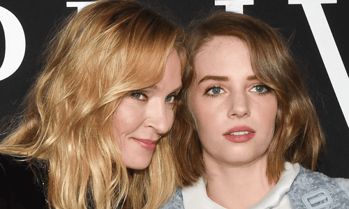 Uma Thurman and her daughter, Maya Hawke, posing together.