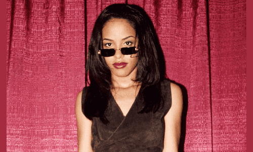 Singer and actress Aaliyah who died in a plane crash after filming the music video Rock the Boat.