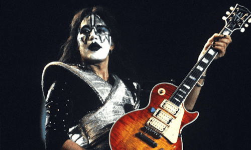 Ace Frehley, known as the Spaceman of KISS, remembered for his iconic guitar solos and silver star makeup.