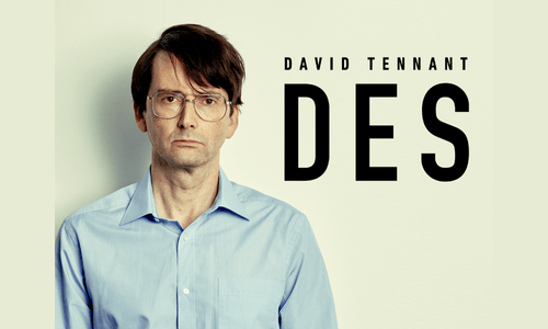 David Tennant as British serial killer Dennis Nilsen in Des (2020).