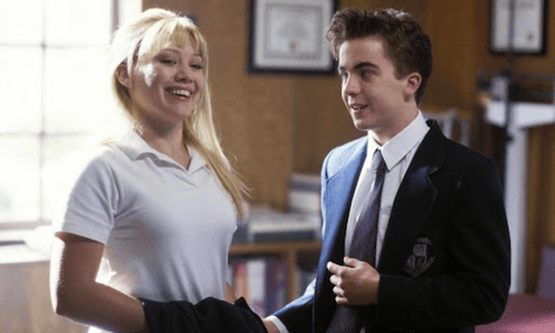 Frankie Muniz and Hilary Duff pictured together during their early 2000s friendship.