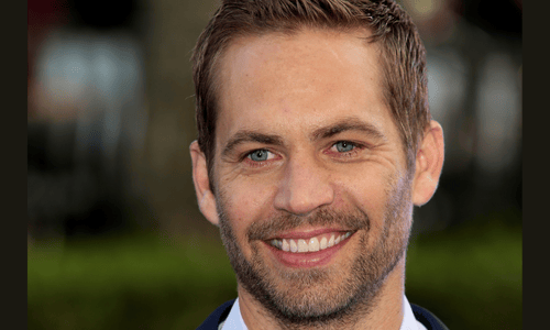 Actor Paul Walker who died in a car crash during the production of Fast and Furious 7.
