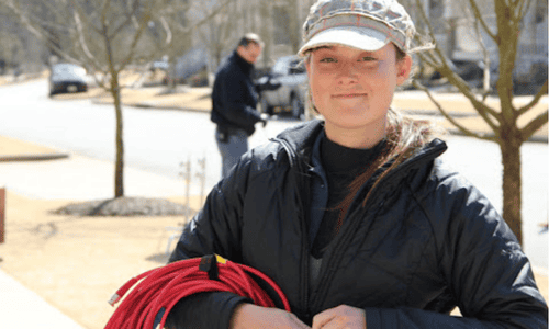 Camera assistant Sarah Jones who died in a train accident while filming Midnight Rider.