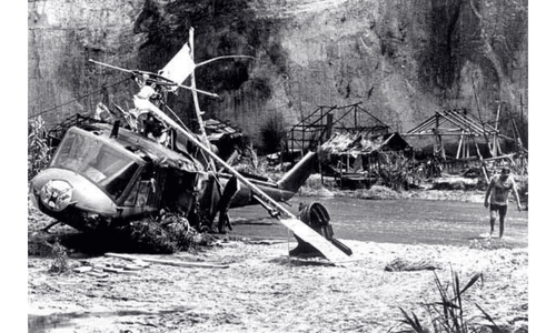 Wreckage from the Twilight Zone movie helicopter crash that killed actor Vic Morrow and two children.