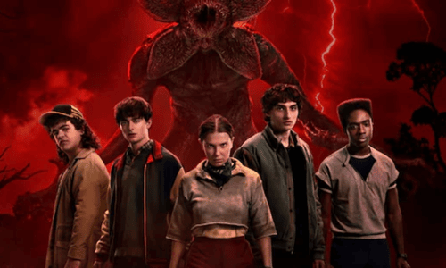 Dramatic Stranger Things 5 scene with characters preparing for the final battle, hinting at upcoming clashes in Volume 2.
