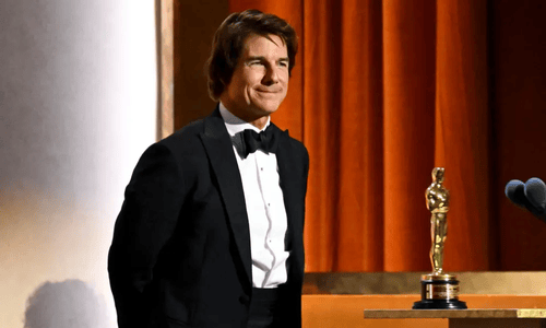 Tom Cruise at a red carpet event as he continues work on new Mission: Impossible projects.