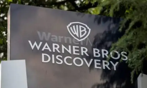 Warner Bros. Discovery headquarters building with company logo, representing major streaming and media merger discussions.