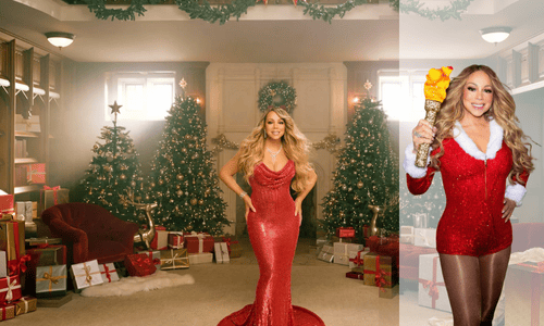 Mariah Carey celebrating Christmas 2025 in glamorous holiday style, reaffirming her iconic Queen of Christmas status.