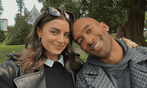 Matt James & Rachael Kirkconnell photographed before their 2025 breakup