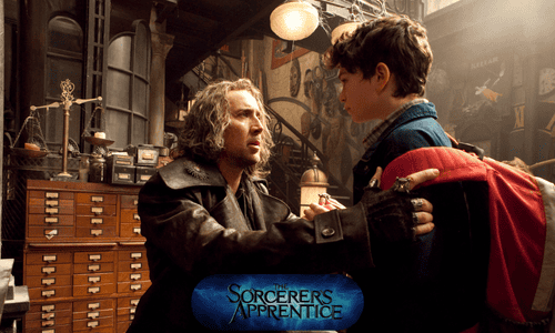 A young apprentice learning real-world magic from a master sorcerer in The Sorcerer’s Apprentice film