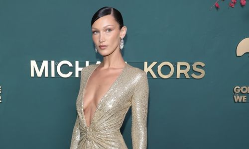 Bella Hadid’s High fashion look inspired by vintage couture with tailored elegance.