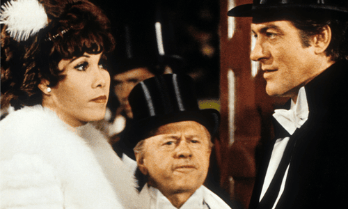 Dick Van Dyke portraying a silent film comedian in The Comic