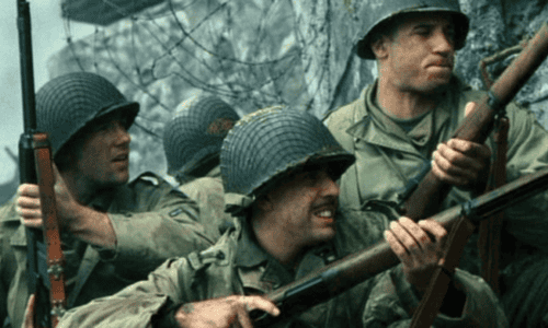 Vin Diesel as a soldier in Saving Private Ryan