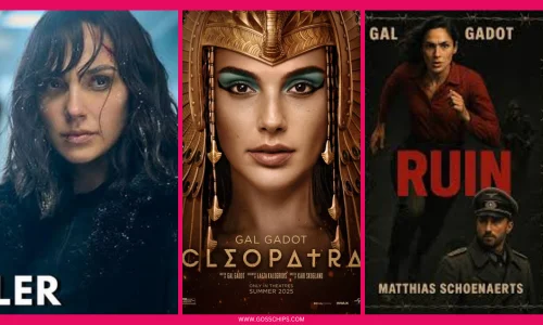 Gal Gadot promoting upcoming films including The Runner, Ruin, and Cleopatra.