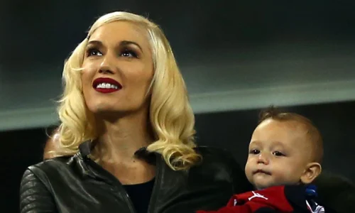 Gwen Stefani with son Apollo, whom she conceived naturally at age 44.