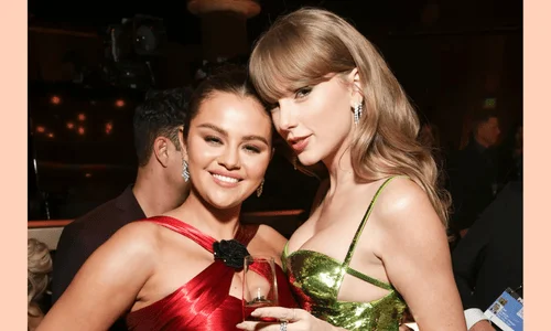 A sweet candid photo of best friends Selena Gomez and Taylor Swift.