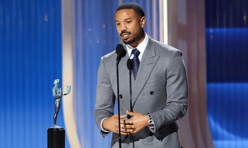 Still from Sinners, winner of Outstanding Performance by a Cast in a Motion Picture and Best Male Actor for Michael B. Jordan.