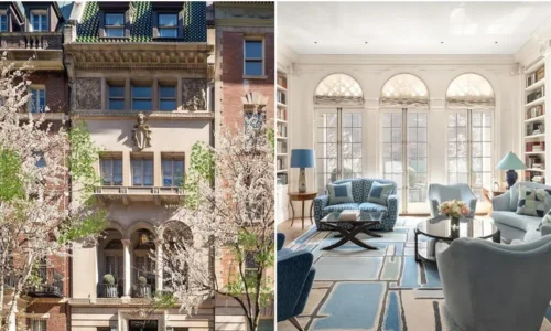 The exterior of the Upper East Side townhouse at 129 East 73rd Street, used as Miranda Priestly's home in the sequel.