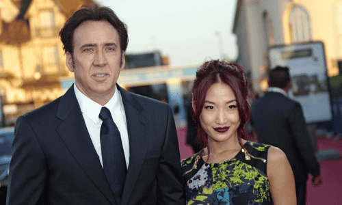 Nicolas Cage and his former wife Alice Kim attending a film festival together.