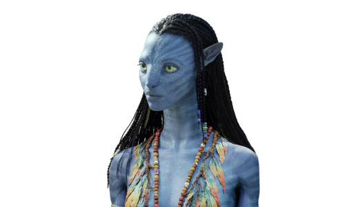 Q'orianka Kilcher in her avatar getup the image allegedly used as the "biometric foundation" for Neytiri.