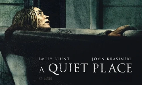 Scene from A Quiet Place featuring a family surviving in silence