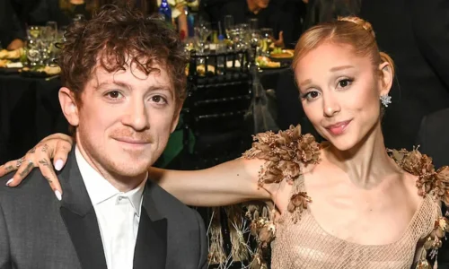 Ariana Grande and Ethan Slater attending a public event together