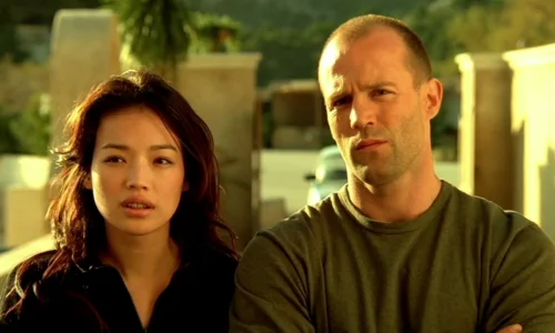Shu Qi as Lai Kwai in The Transporter alongside Jason Statham