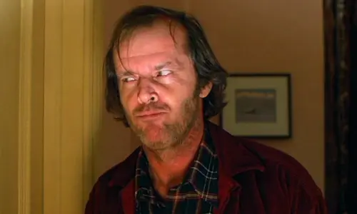 Jack Nicholson portraying Jack Torrance in the horror classic The Shining