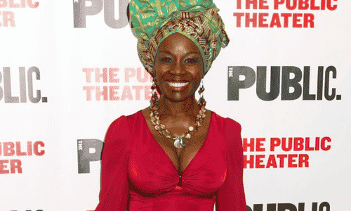 Akosua Busia smiling at a public event
