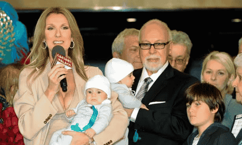 Céline Dion performing on stage