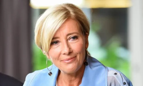Emma Thompson attending a public event as an actress and screenwriter