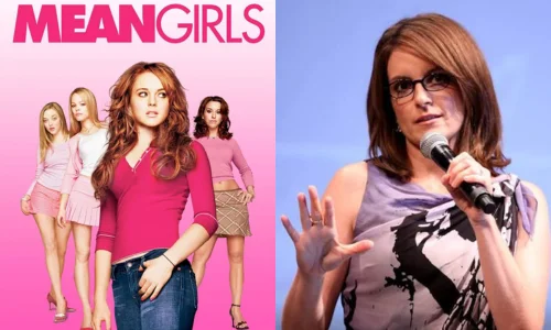 Tina Fey smiling at a public event as the writer of Mean Girls