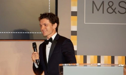 Tom Holland speaking at a charity event connected to The Brothers Trust