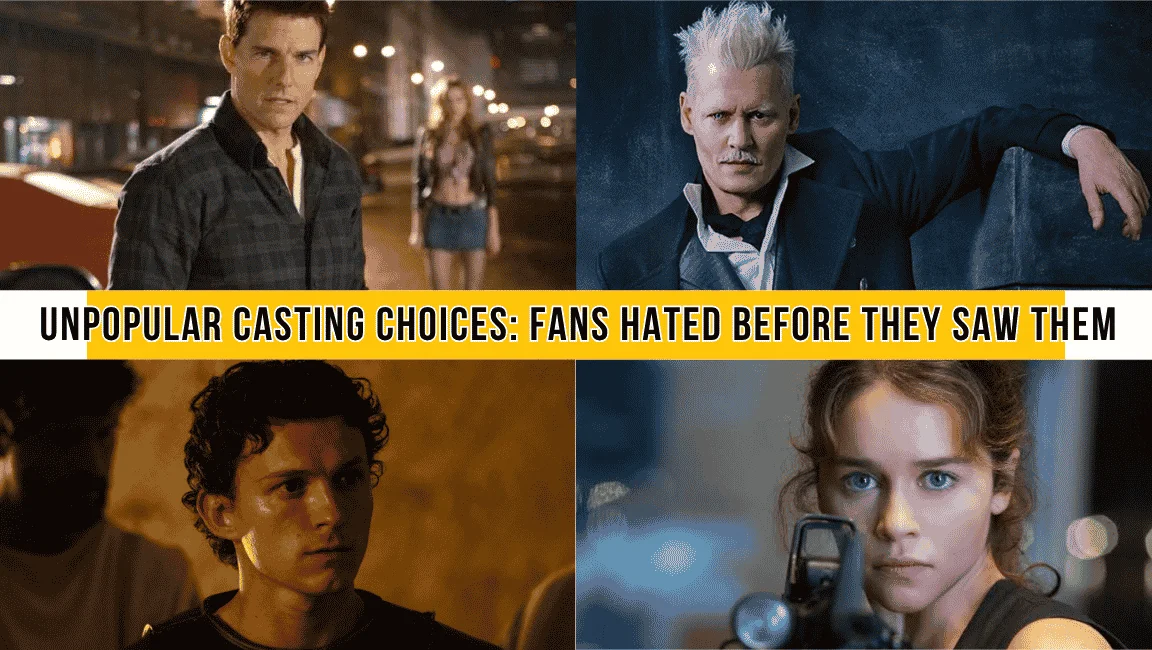 Collage of actors from controversial Hollywood casting choices