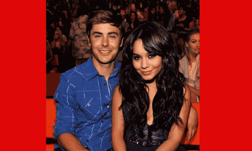 Zac Efron and Vanessa Hudgens posing together during their relationship