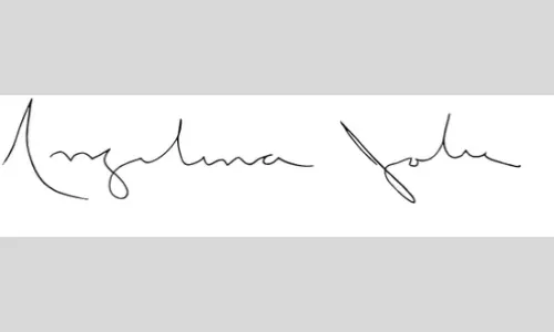 A handwritten thank-you note and signature by Angelina Jolie, written during her stay at a resort with the crew of the movie "Maria".